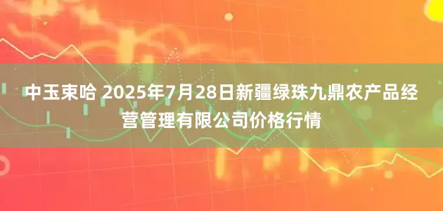 中玉束哈 2025年7月28日新疆绿珠九鼎农产品经营管理有限公司价格行情
